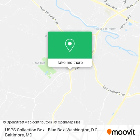 USPS Collection Box - Blue Box map