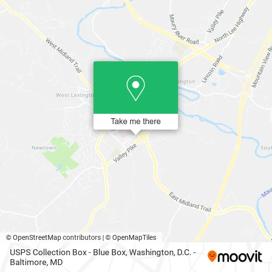 USPS Collection Box - Blue Box map