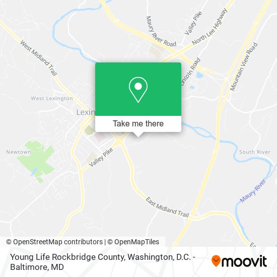 Young Life Rockbridge County map