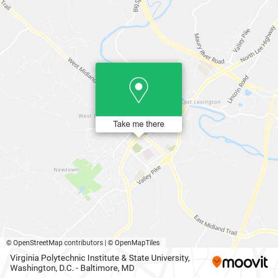 Mapa de Virginia Polytechnic Institute & State University