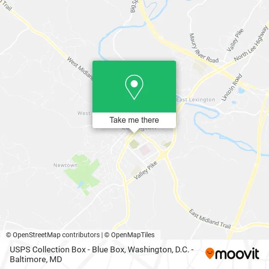 USPS Collection Box - Blue Box map