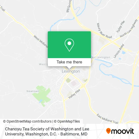 Chanoyu Tea Society of Washington and Lee University map