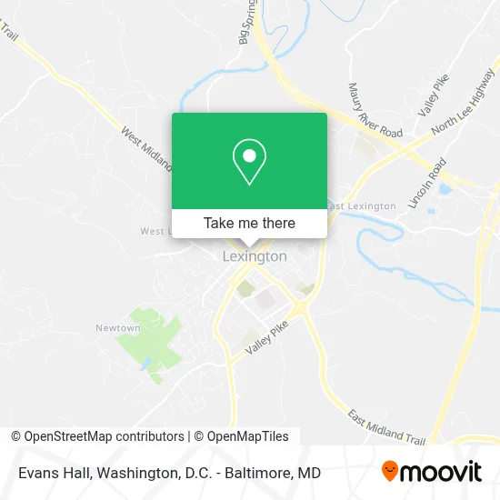 Evans Hall map