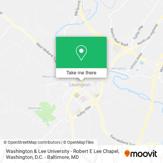 Washington & Lee University - Robert E Lee Chapel map