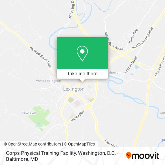 Corps Physical Training Facility map