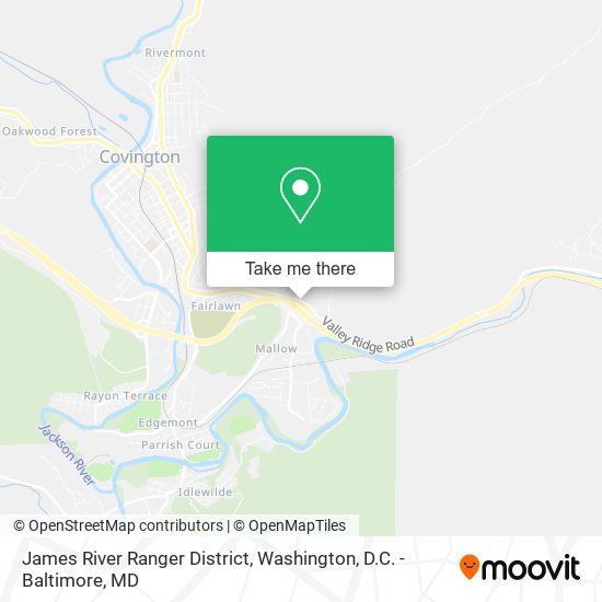 Mapa de James River Ranger District