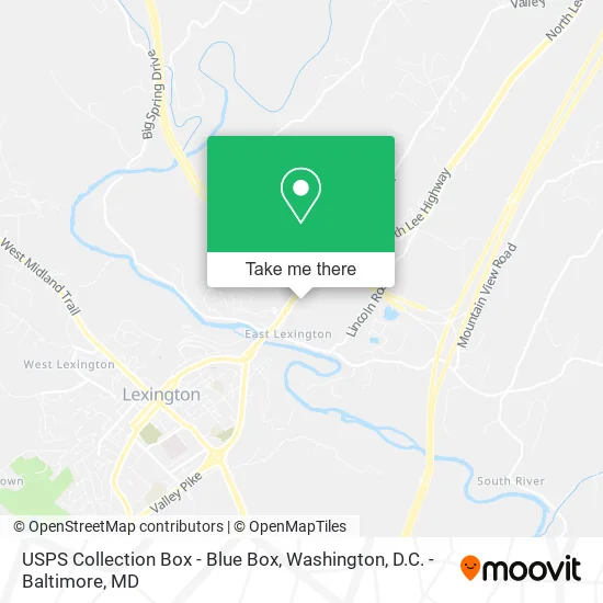 USPS Collection Box - Blue Box map