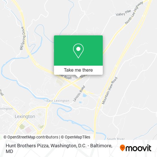 Hunt Brothers Pizza map