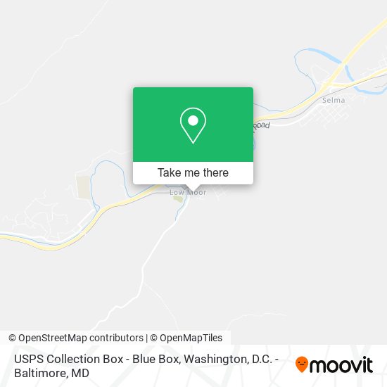Mapa de USPS Collection Box - Blue Box