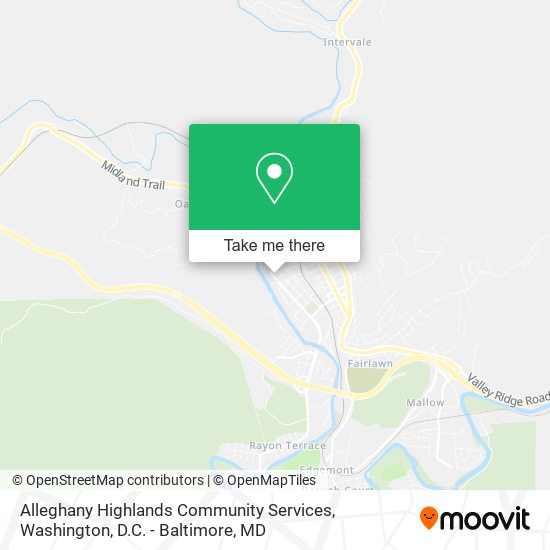 Alleghany Highlands Community Services map