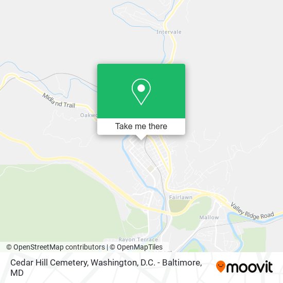 Cedar Hill Cemetery map