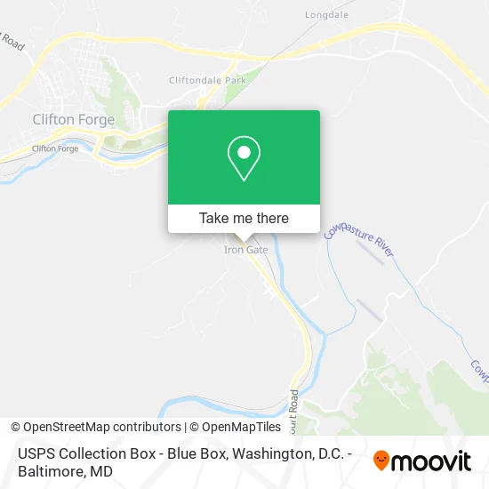 USPS Collection Box - Blue Box map