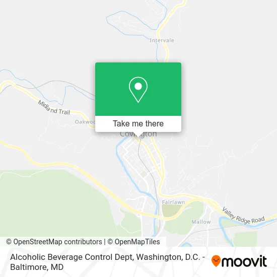 Alcoholic Beverage Control Dept map