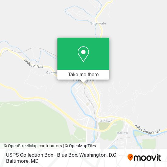 USPS Collection Box - Blue Box map