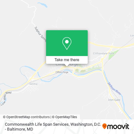 Commonwealth Life Span Services map