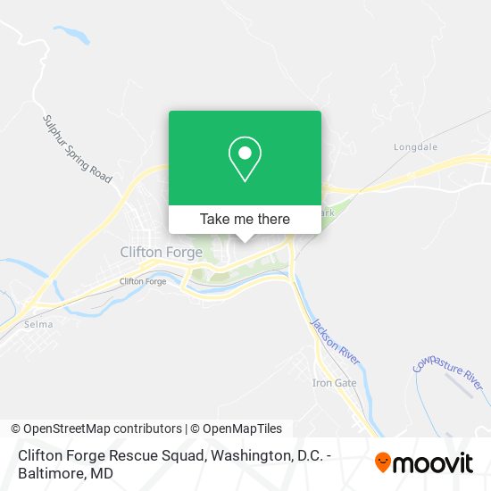 Clifton Forge Rescue Squad map