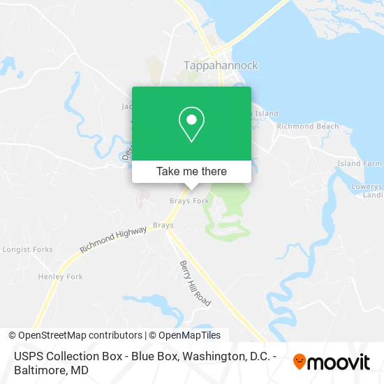 USPS Collection Box - Blue Box map