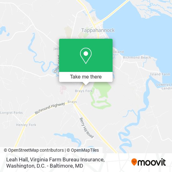 Leah Hall, Virginia Farm Bureau Insurance map