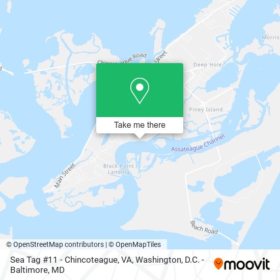 Mapa de Sea Tag #11 - Chincoteague, VA