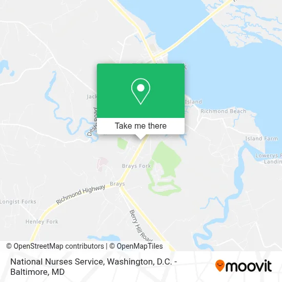 National Nurses Service map