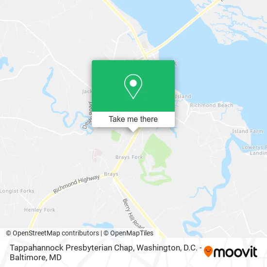 Tappahannock Presbyterian Chap map