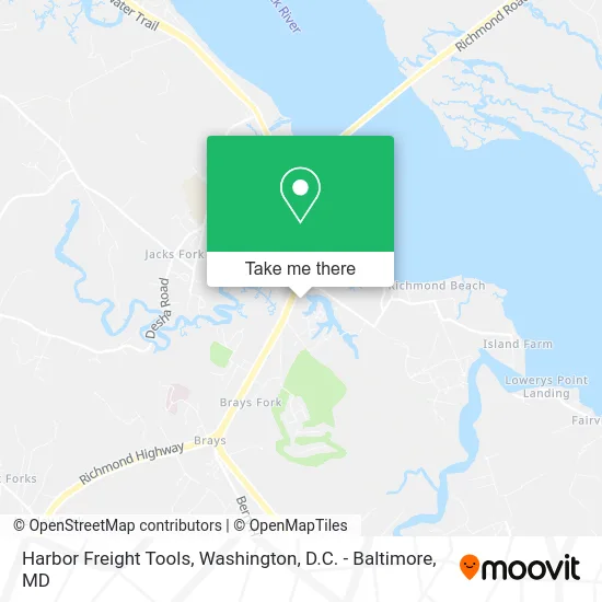 Harbor Freight Tools map