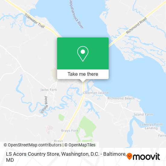 LS Acors Country Store map