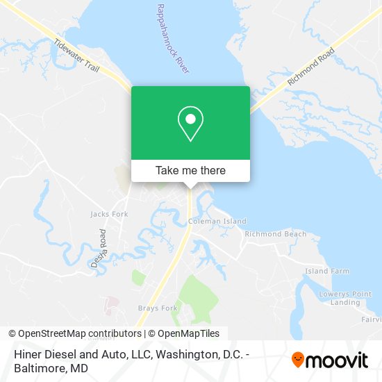 Mapa de Hiner Diesel and Auto, LLC
