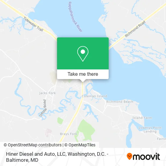 Hiner Diesel and Auto, LLC map