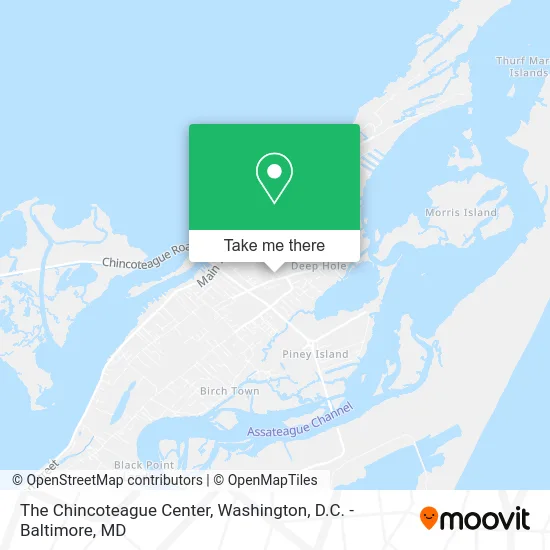 The Chincoteague Center map