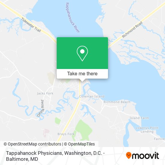 Tappahanock Physicians map