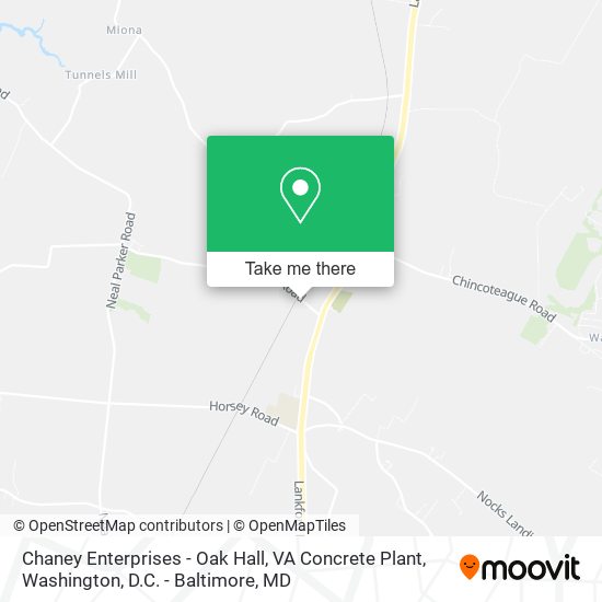 Chaney Enterprises - Oak Hall, VA Concrete Plant map