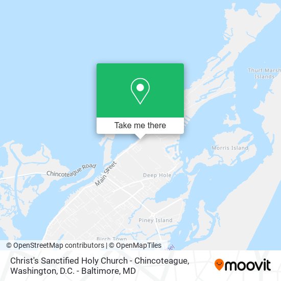 Christ's Sanctified Holy Church - Chincoteague map