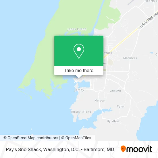 Pay's Sno Shack map