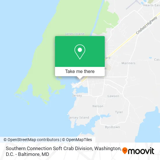 Southern Connection Soft Crab Division map