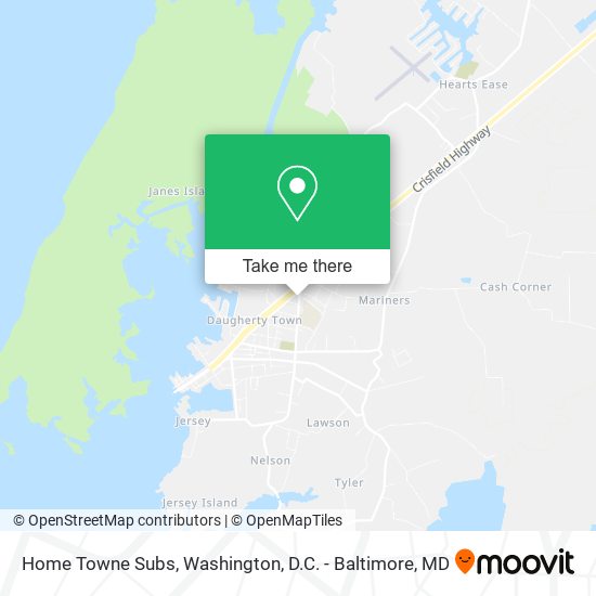 Home Towne Subs map