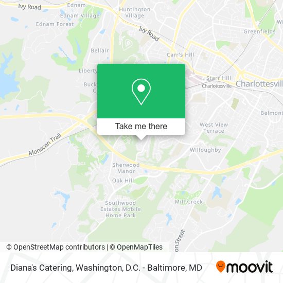 Diana's Catering map
