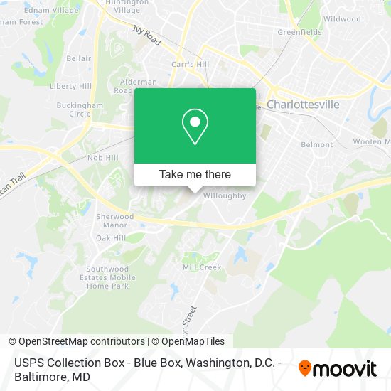 USPS Collection Box - Blue Box map