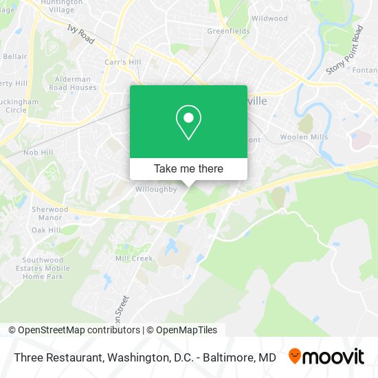 Mapa de Three Restaurant