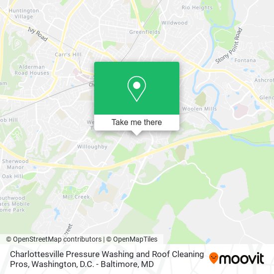 Mapa de Charlottesville Pressure Washing and Roof Cleaning Pros