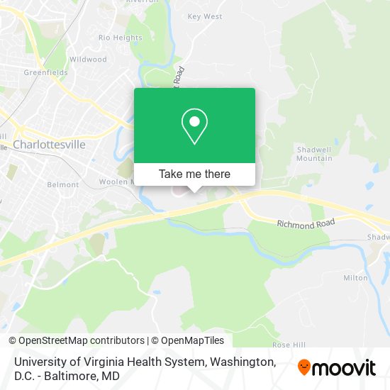 University of Virginia Health System map