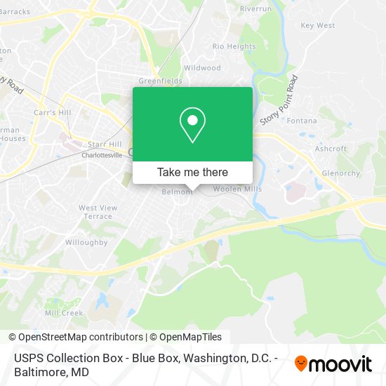USPS Collection Box - Blue Box map