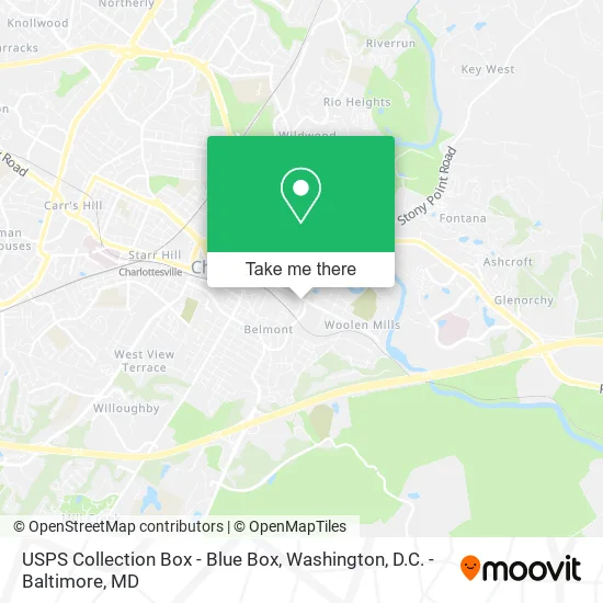 USPS Collection Box - Blue Box map