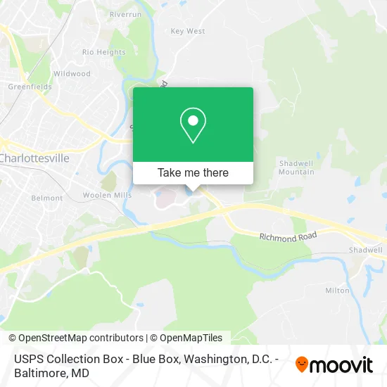 USPS Collection Box - Blue Box map