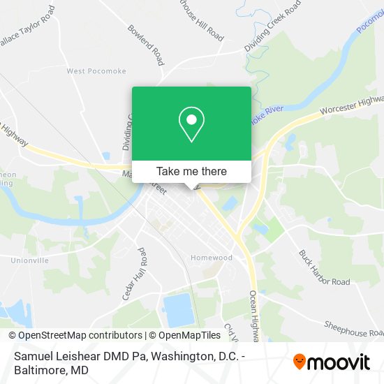Samuel Leishear DMD Pa map