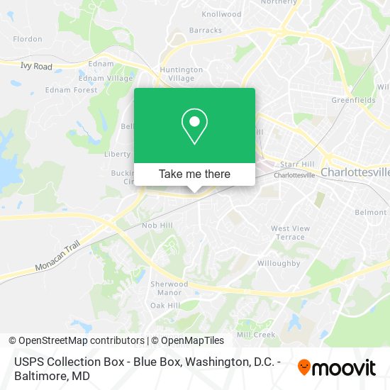 USPS Collection Box - Blue Box map
