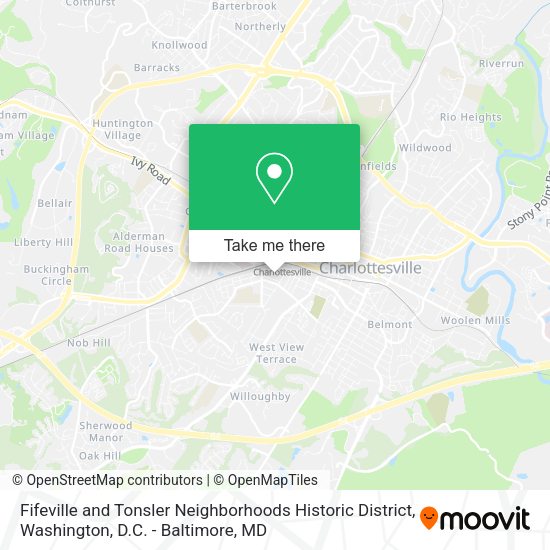 Fifeville and Tonsler Neighborhoods Historic District map