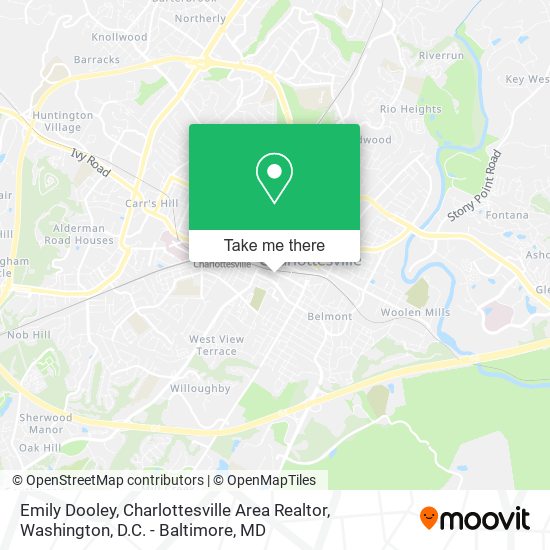 Mapa de Emily Dooley, Charlottesville Area Realtor