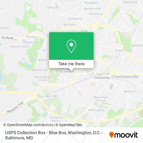 USPS Collection Box - Blue Box map