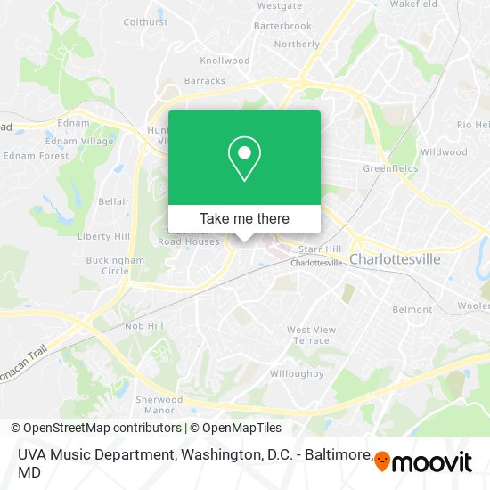 Mapa de UVA Music Department